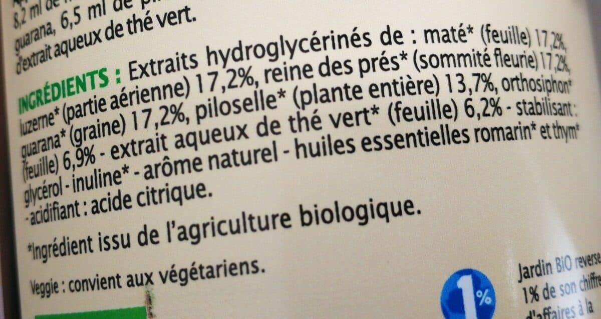 Jardin Bio Cocktail aux 7 plantes minceur au Guarana packshot