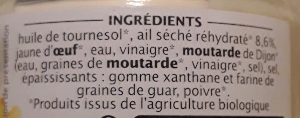 Jardin bio Sauce Aïoli Bio packshot