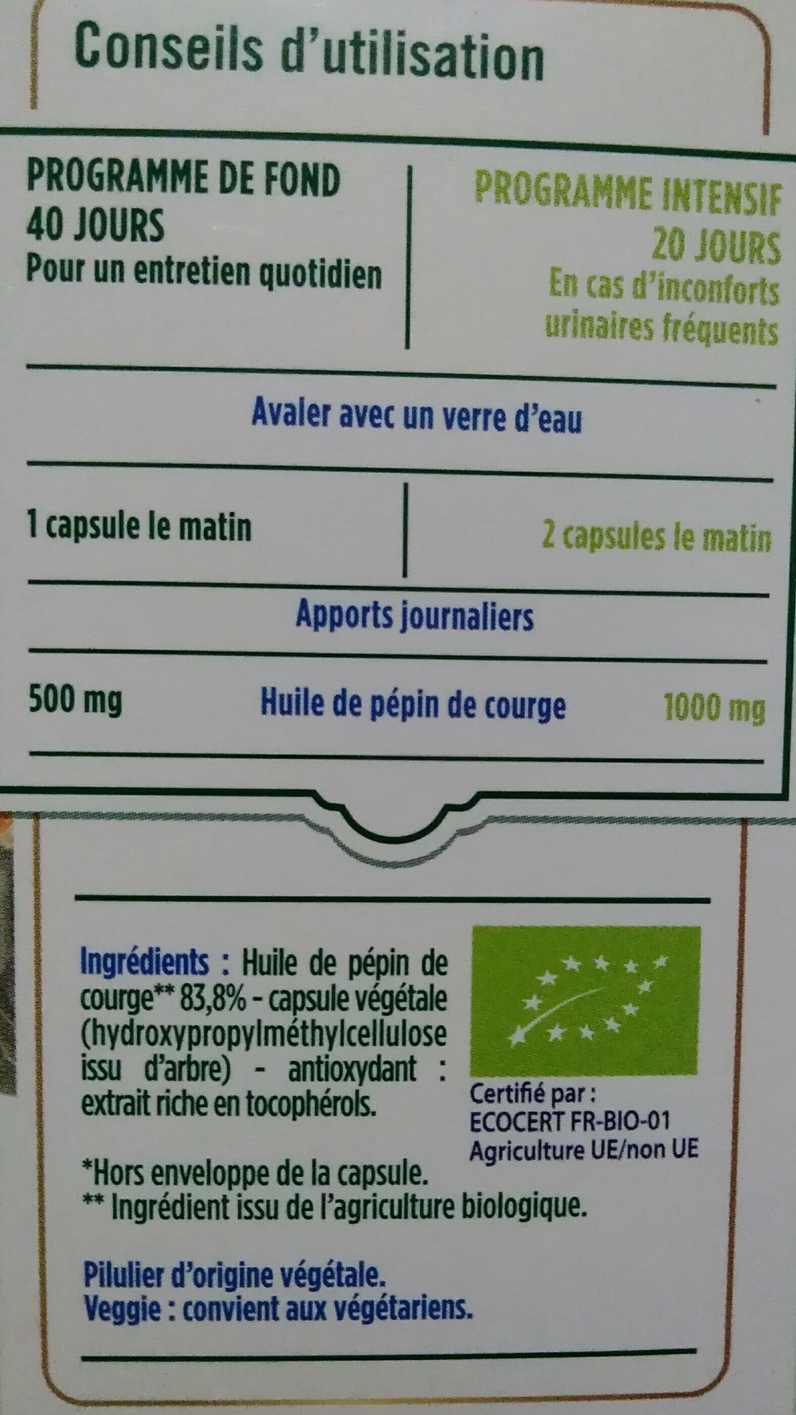 floressance Capsule Huile De Pépin De Courge - Prostate packshot