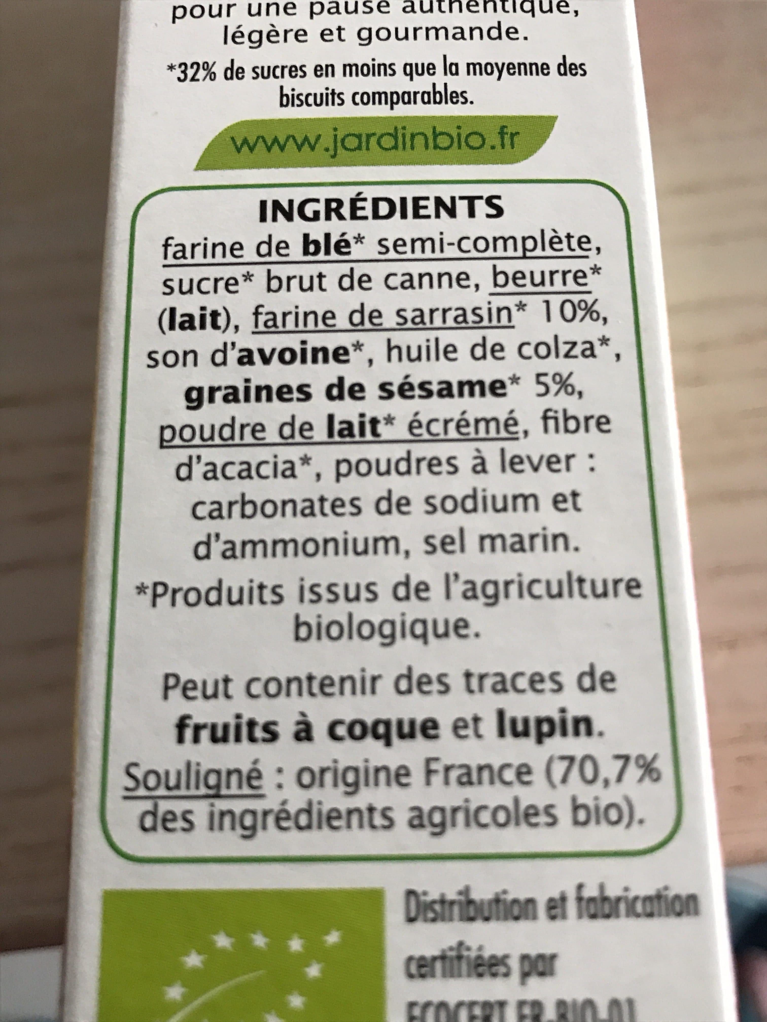Jardin Bio Petit craquant sarrasin sésame packshot