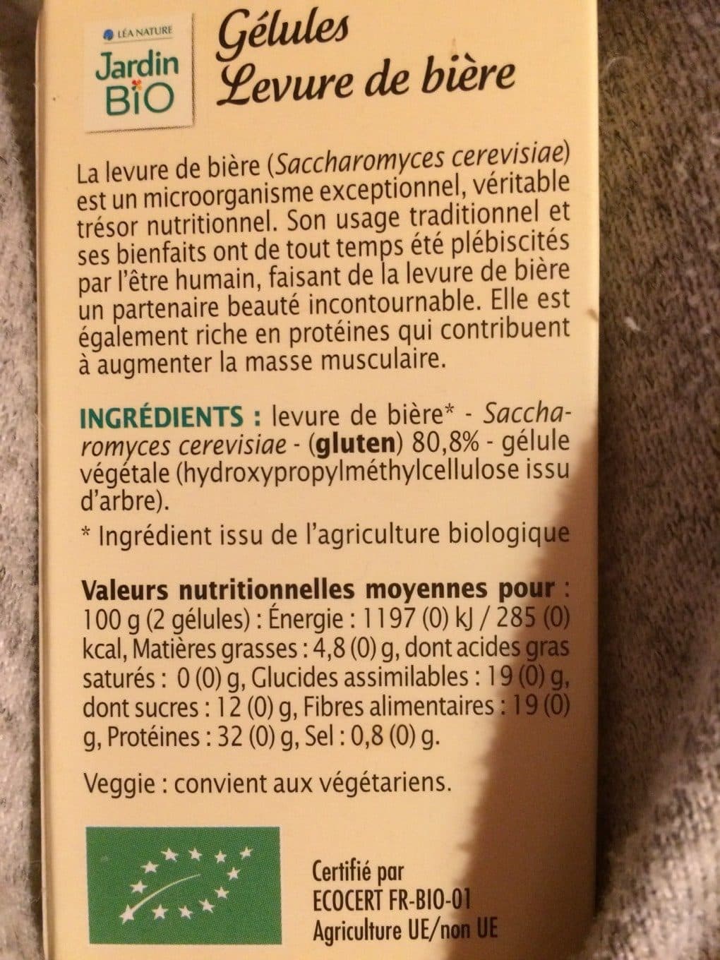 Léa Nature Gélules Végétales Bio - Levure De Bière - Beauté packshot