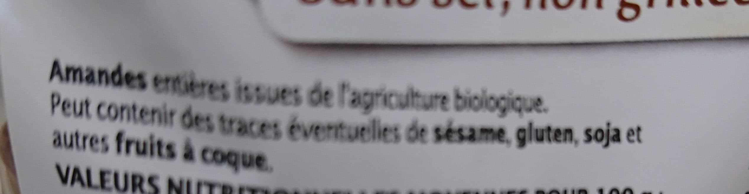 Jardin Bio Amandes natures sans sel, non grillées packshot
