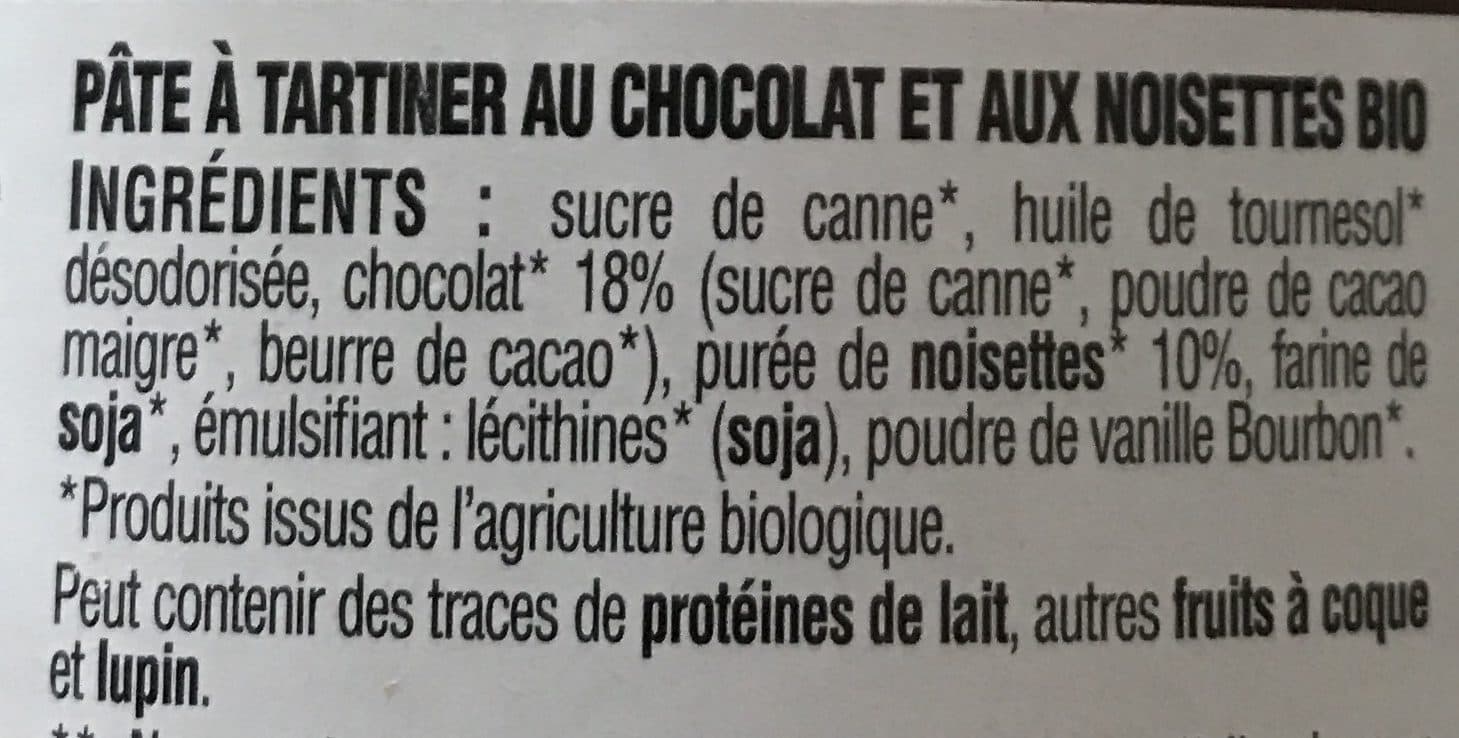 Mamie bio Pate à tartiner chocolat noisette sans gluten bio packshot