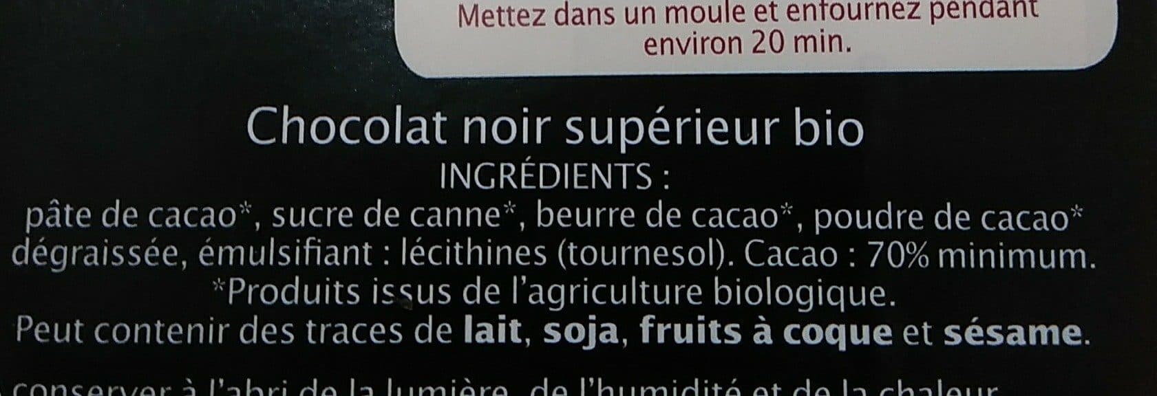 Jardin Bio Chocolat noir intense - Dessert packshot