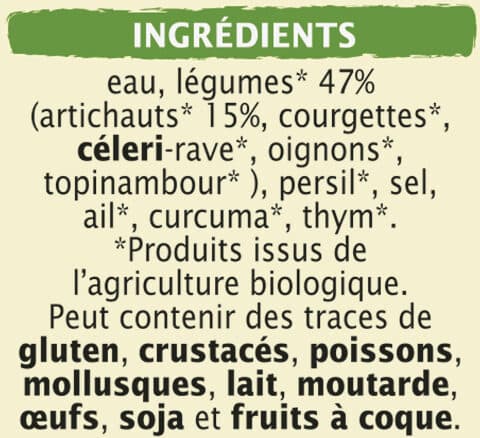 Jardin Bio Velouté Artichaut Détox packshot