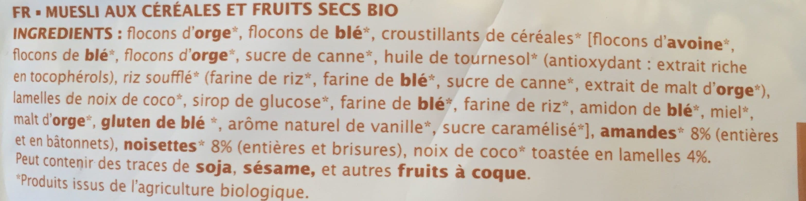 Jardin Bio Muesli amande, noisette et noix de coco packshot