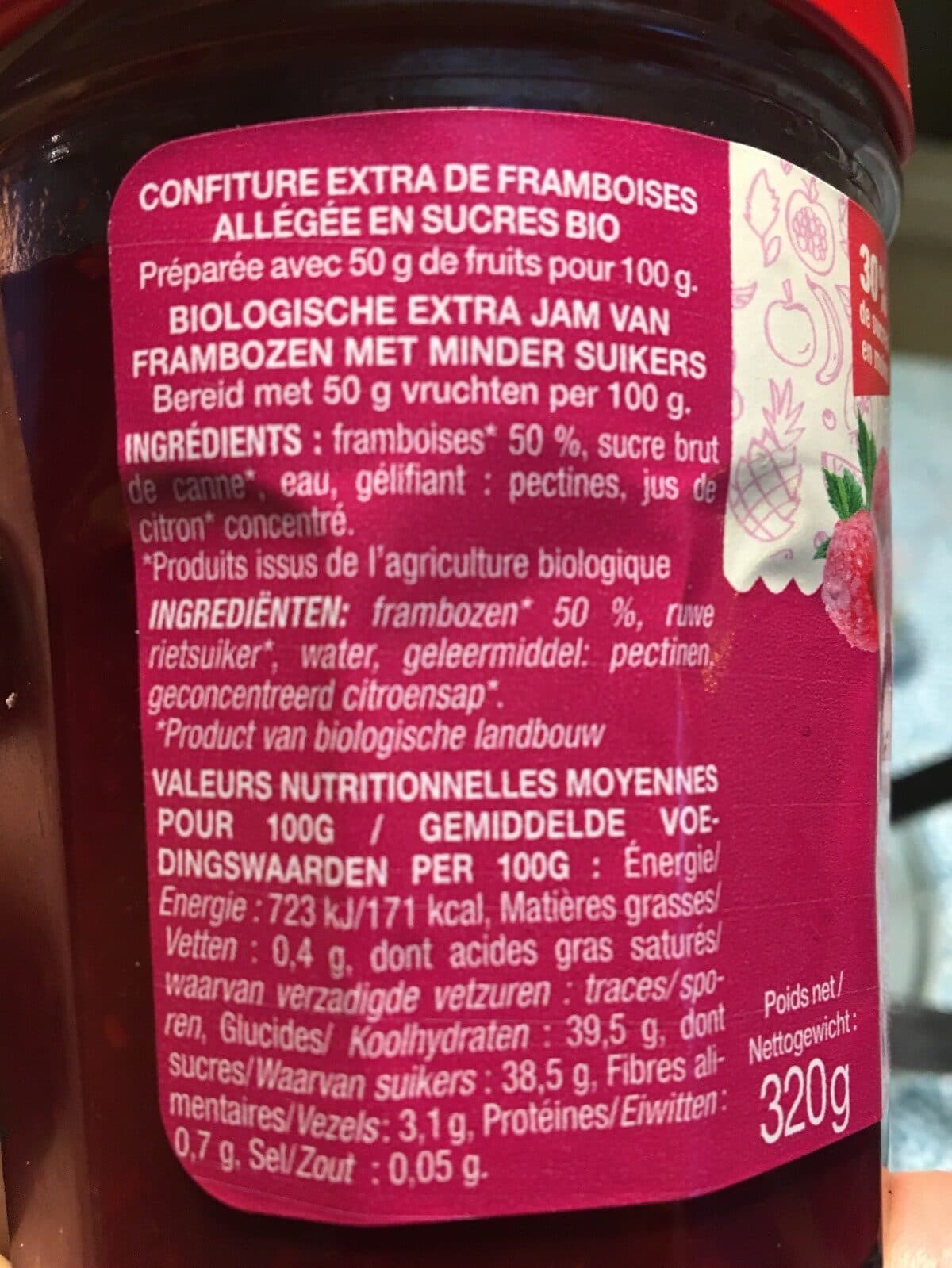 Mamie Bio Ma confiture extra Framboise packshot