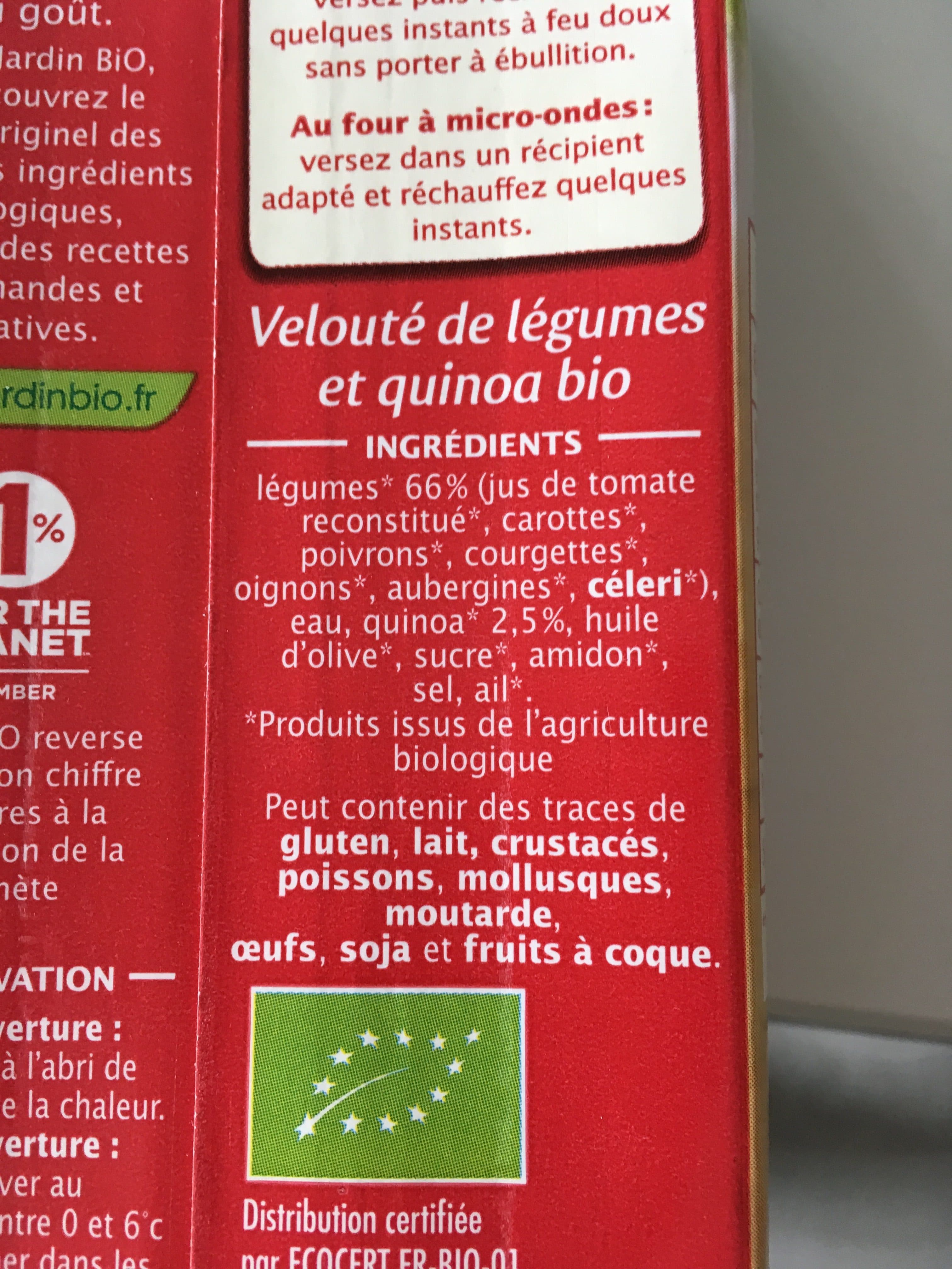 Jardin bio Veloute provencal au quinoa packshot