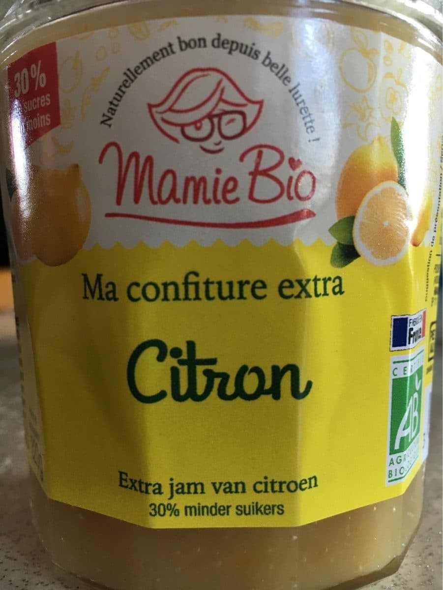 Mamie bio Ma confiture extra Citron packshot