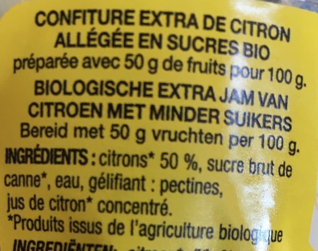 Mamie bio Ma confiture extra Citron packshot
