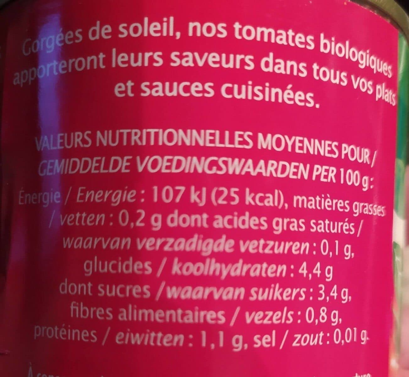 Jardin bio Concassé de tomate au jus packshot