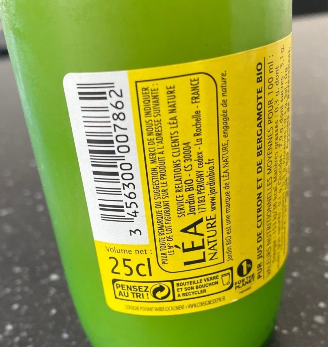 Jardin Bio Jus citron bergamote packshot