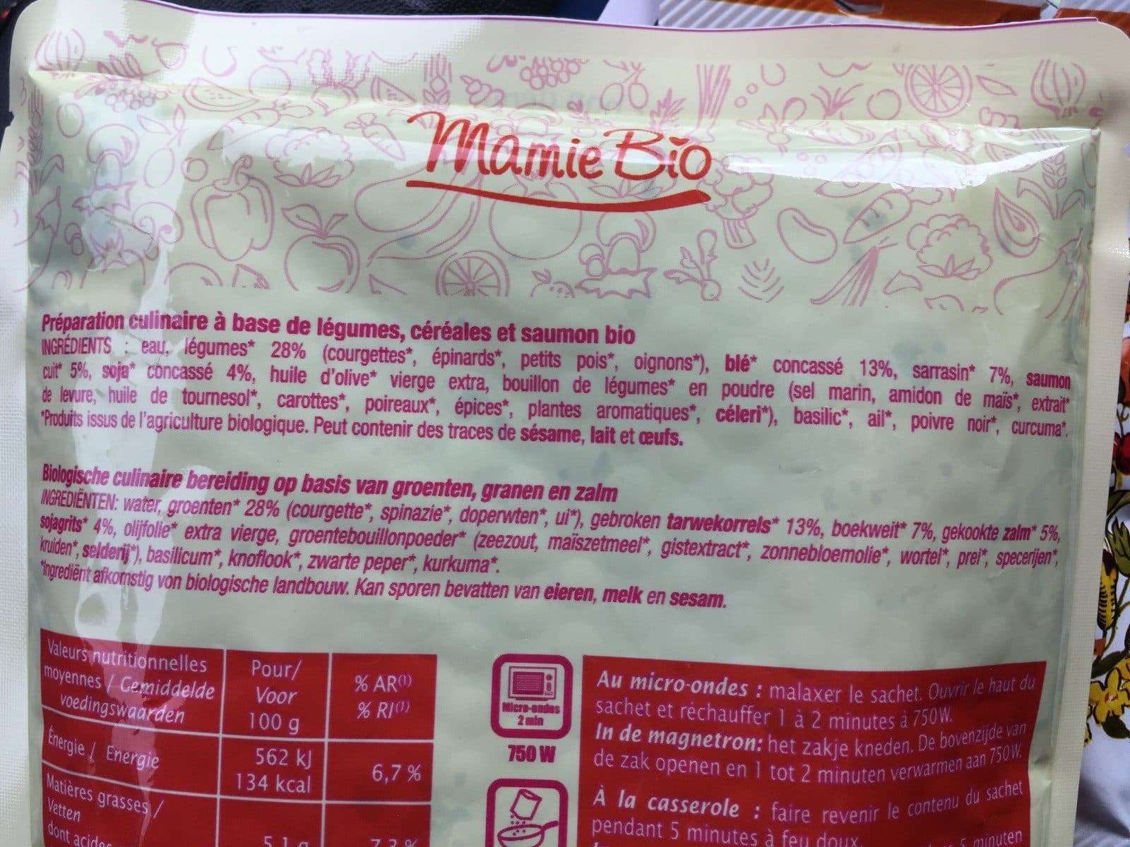 Mamie Bio Petit cuisiné de céréales au saumon packshot