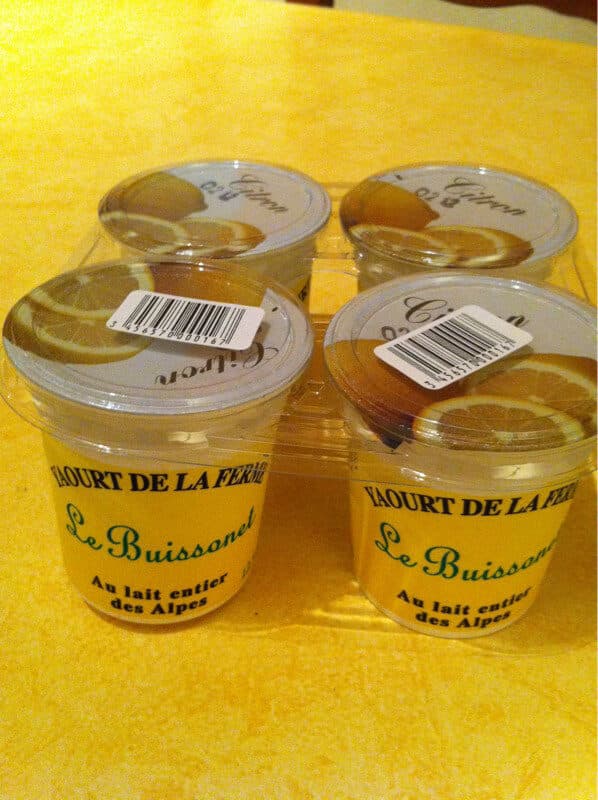 Le Buissonet Yaourt de la Ferme au Lait Entier des Alpes Parfum Citron packshot