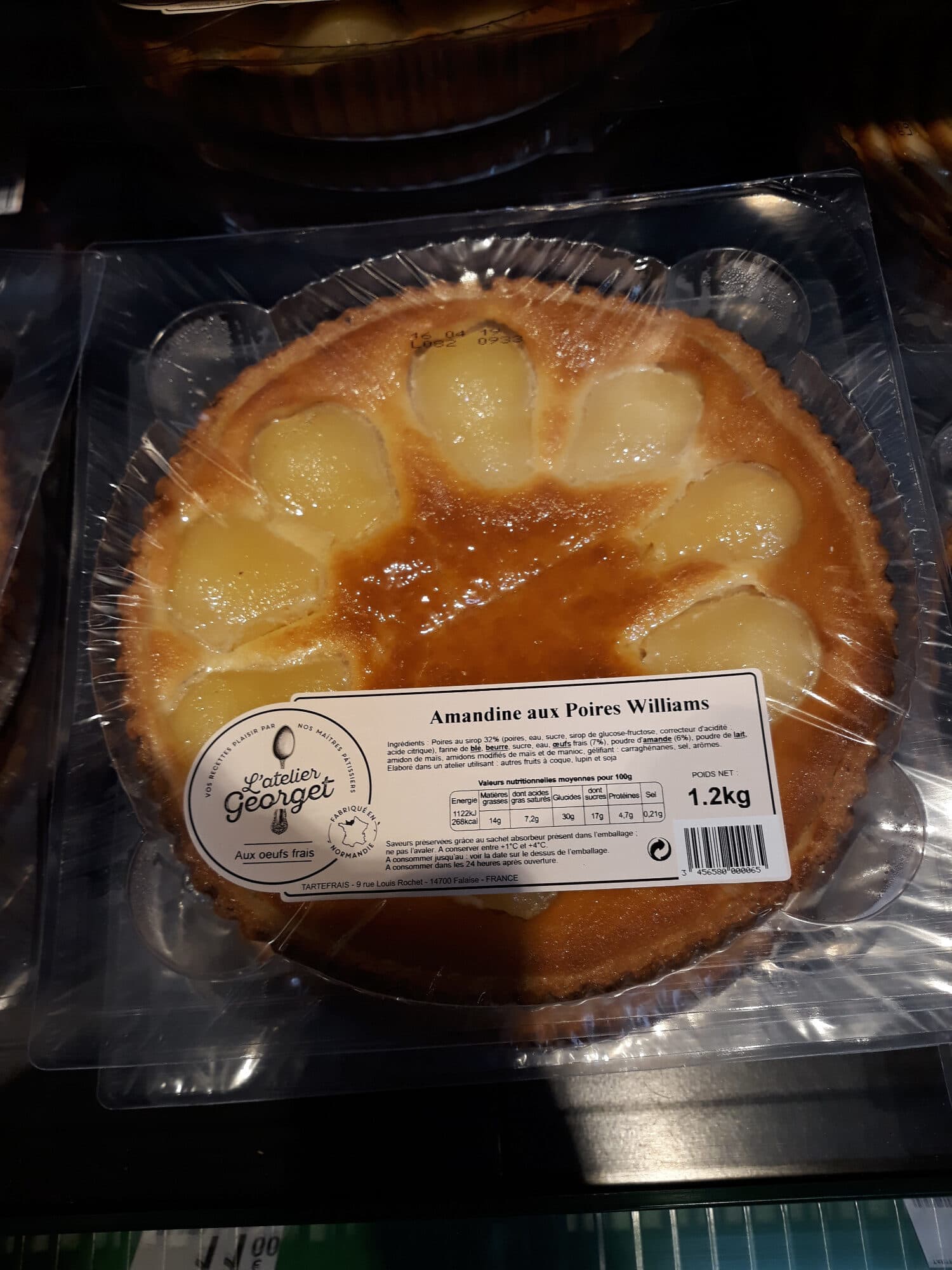 Tartefrais Tarte Amandine aux poires packshot