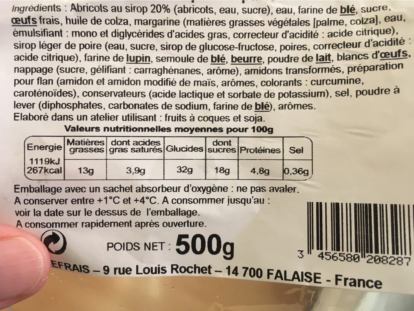 Tartefrais Tarte abricotine packshot
