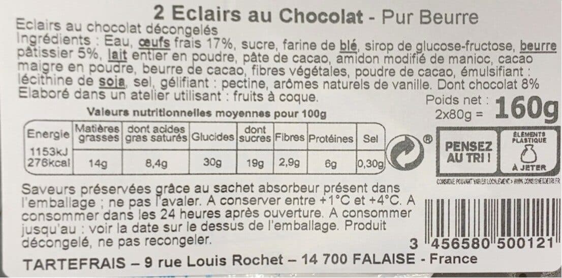 Tartefrais Eclair Au Chocolat x 2 packshot