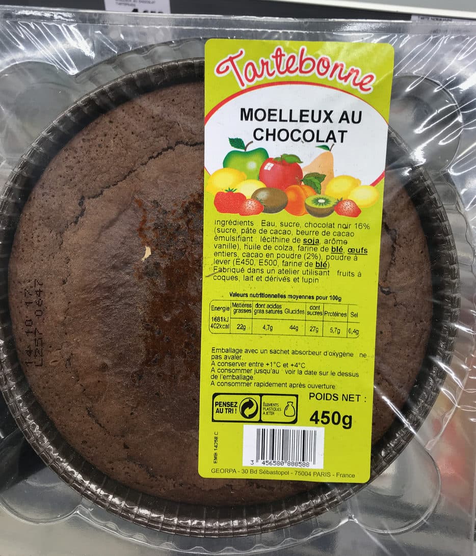 Tartebonne Moelleux au Chocolat packshot