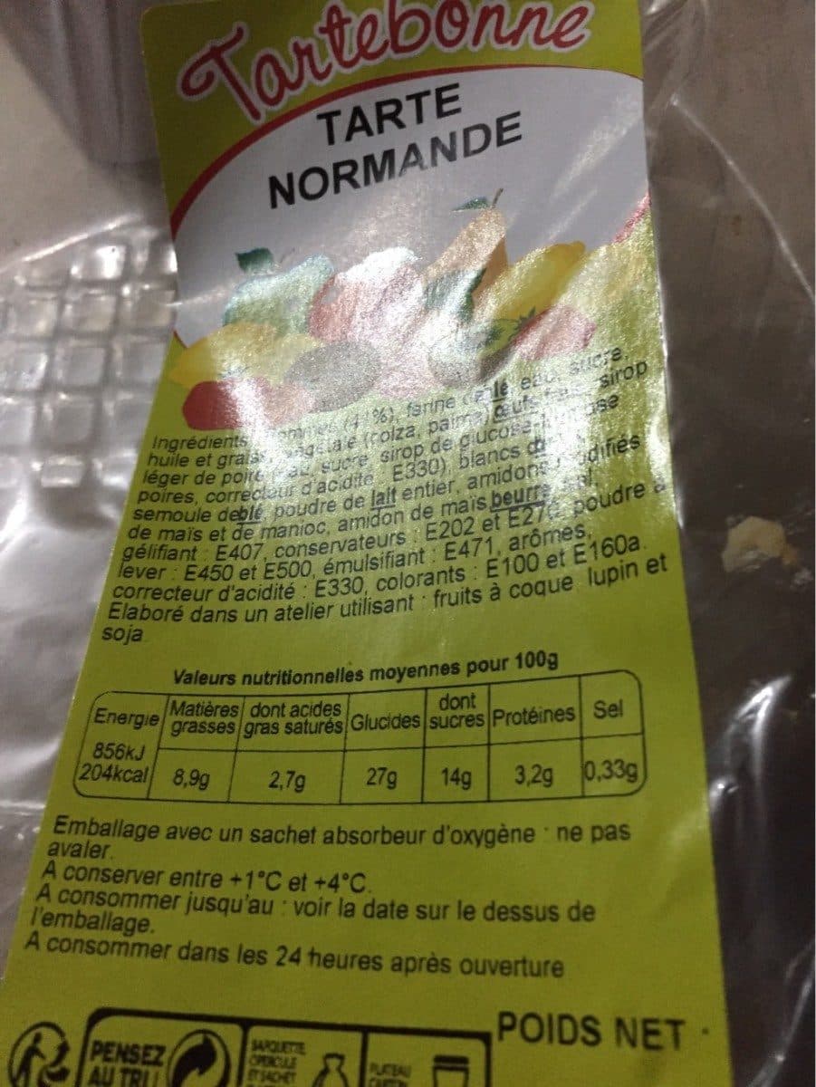 Open Food Facts Tarte normande packshot