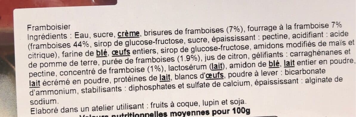 Open Food Facts Framboisier packshot