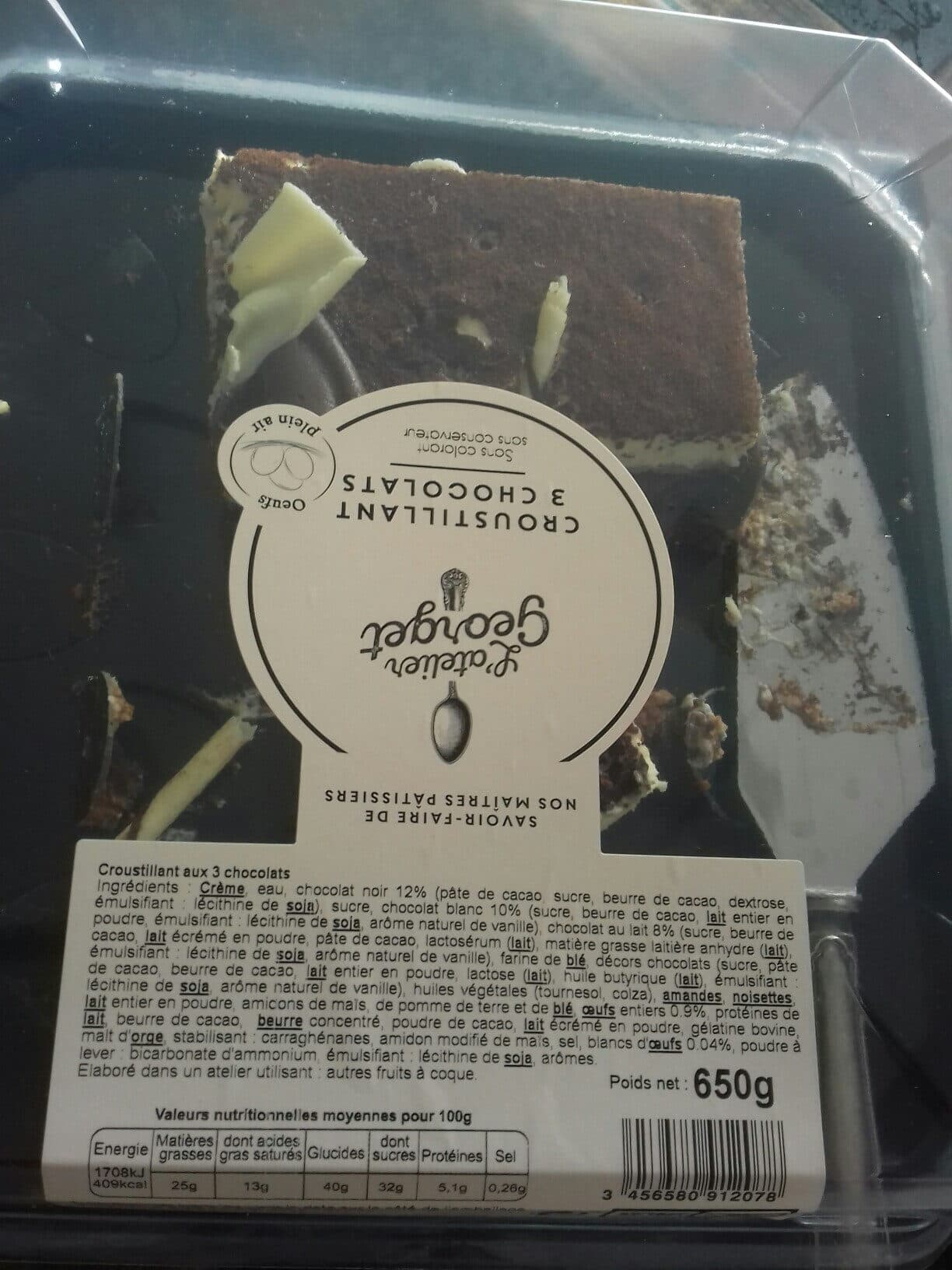 Open Food Facts croustillant 3 chocolats packshot