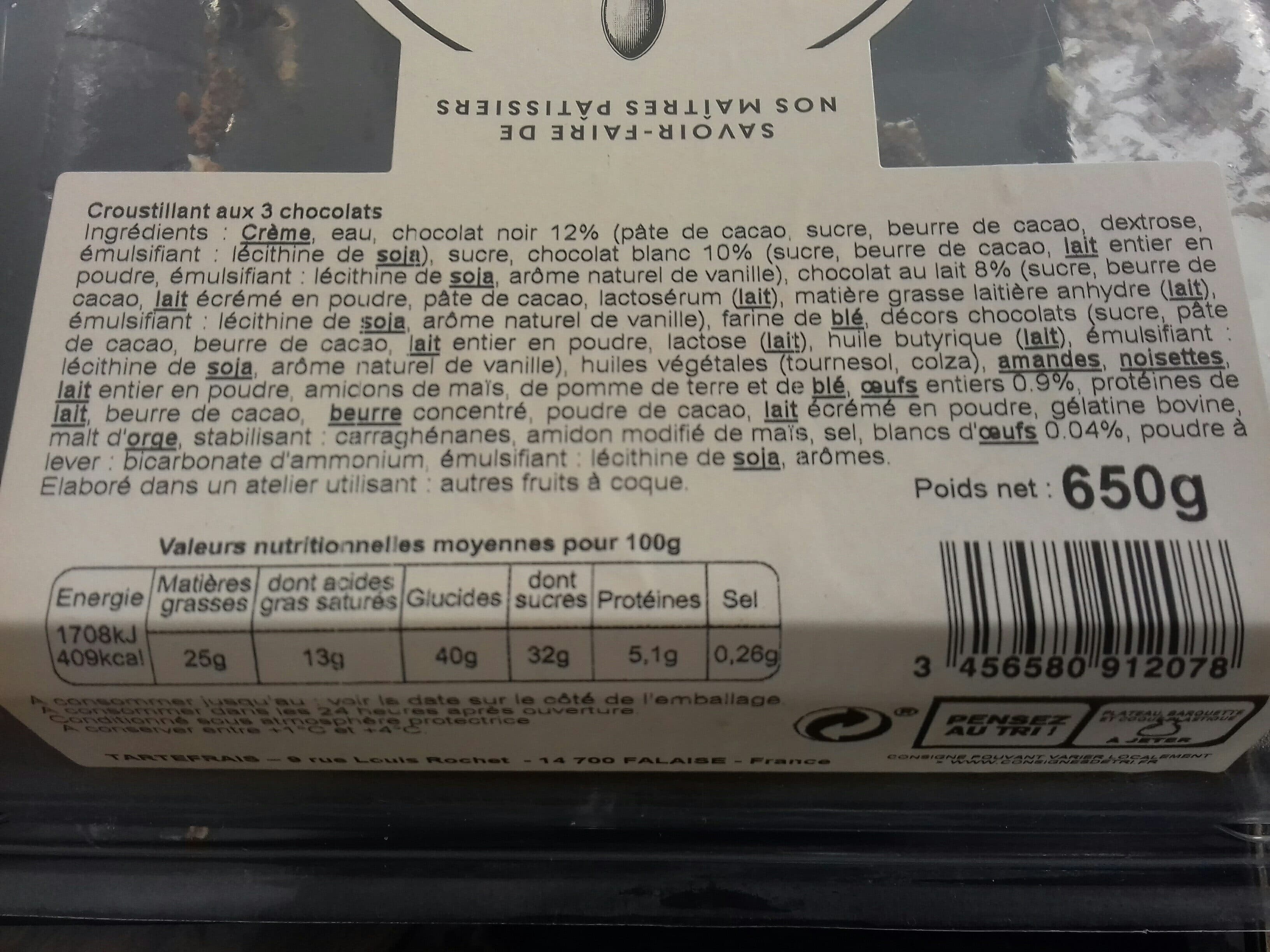 Open Food Facts croustillant 3 chocolats packshot