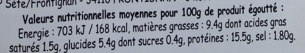 Pêcheries Sétoises Salade de poulpes Marinés packshot