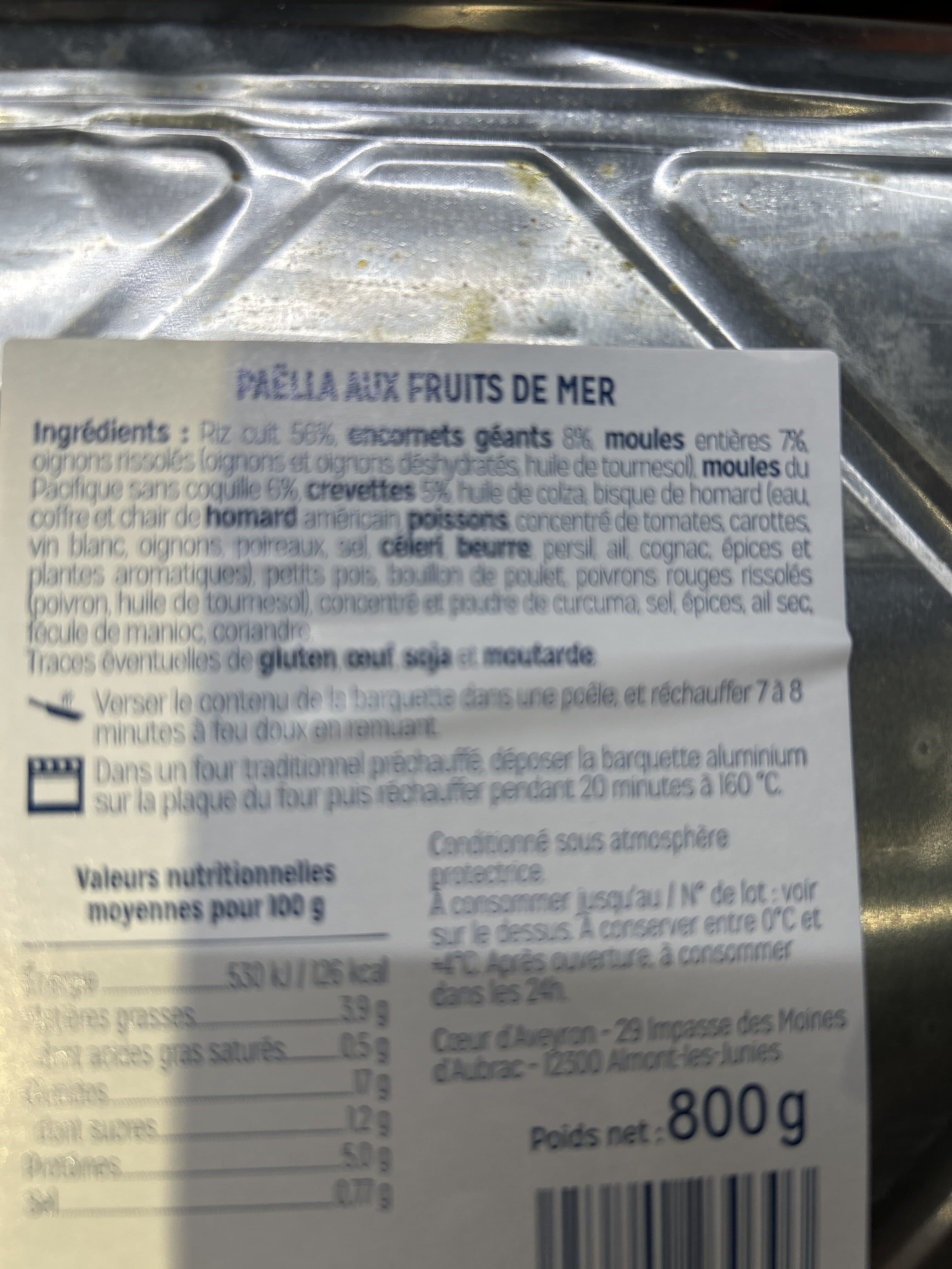 les plats à partager Paëlla aux fruits de mer packshot