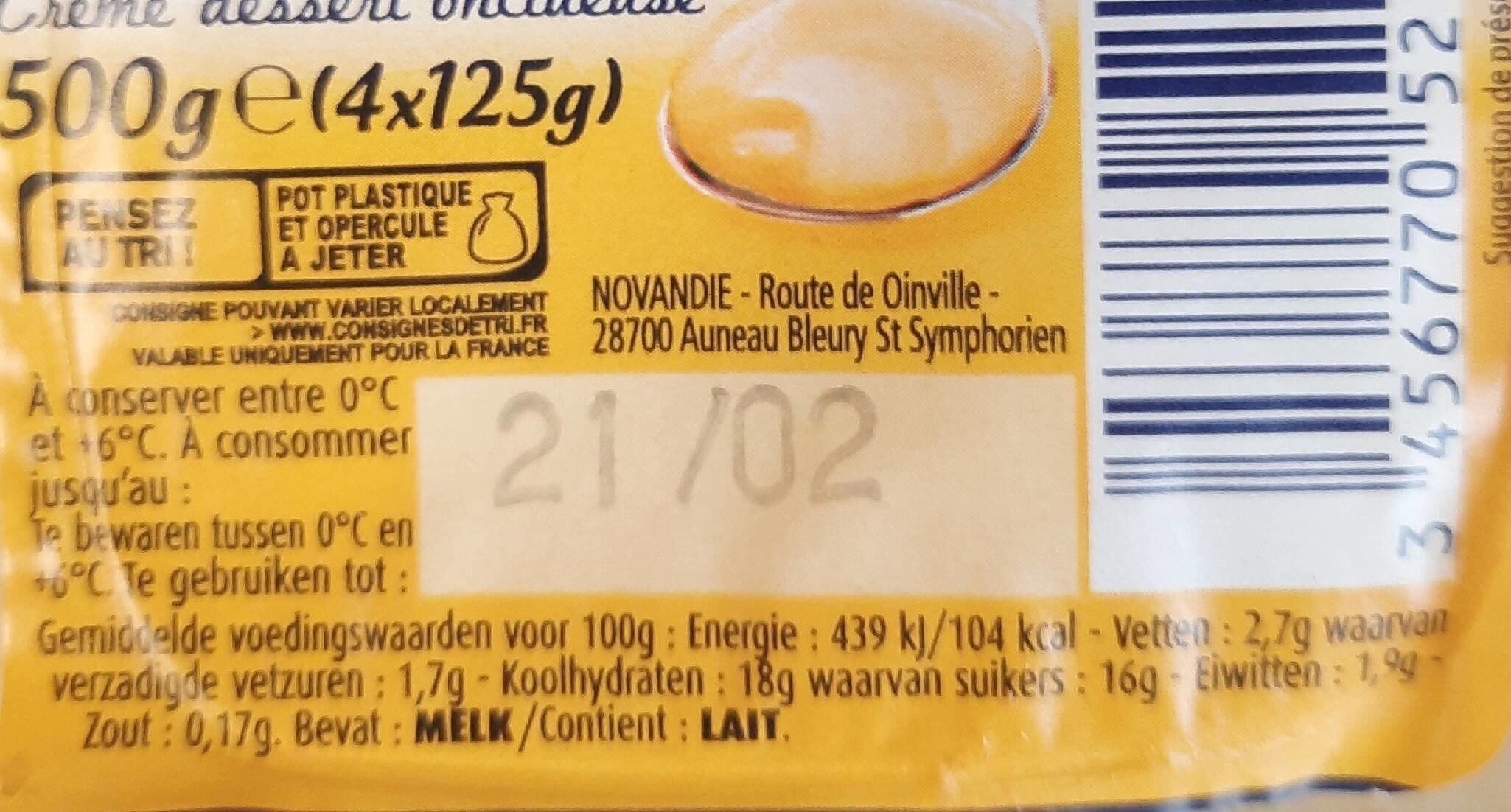 Mamie Nova Crème Dessert Saveur Vanille casher packshot