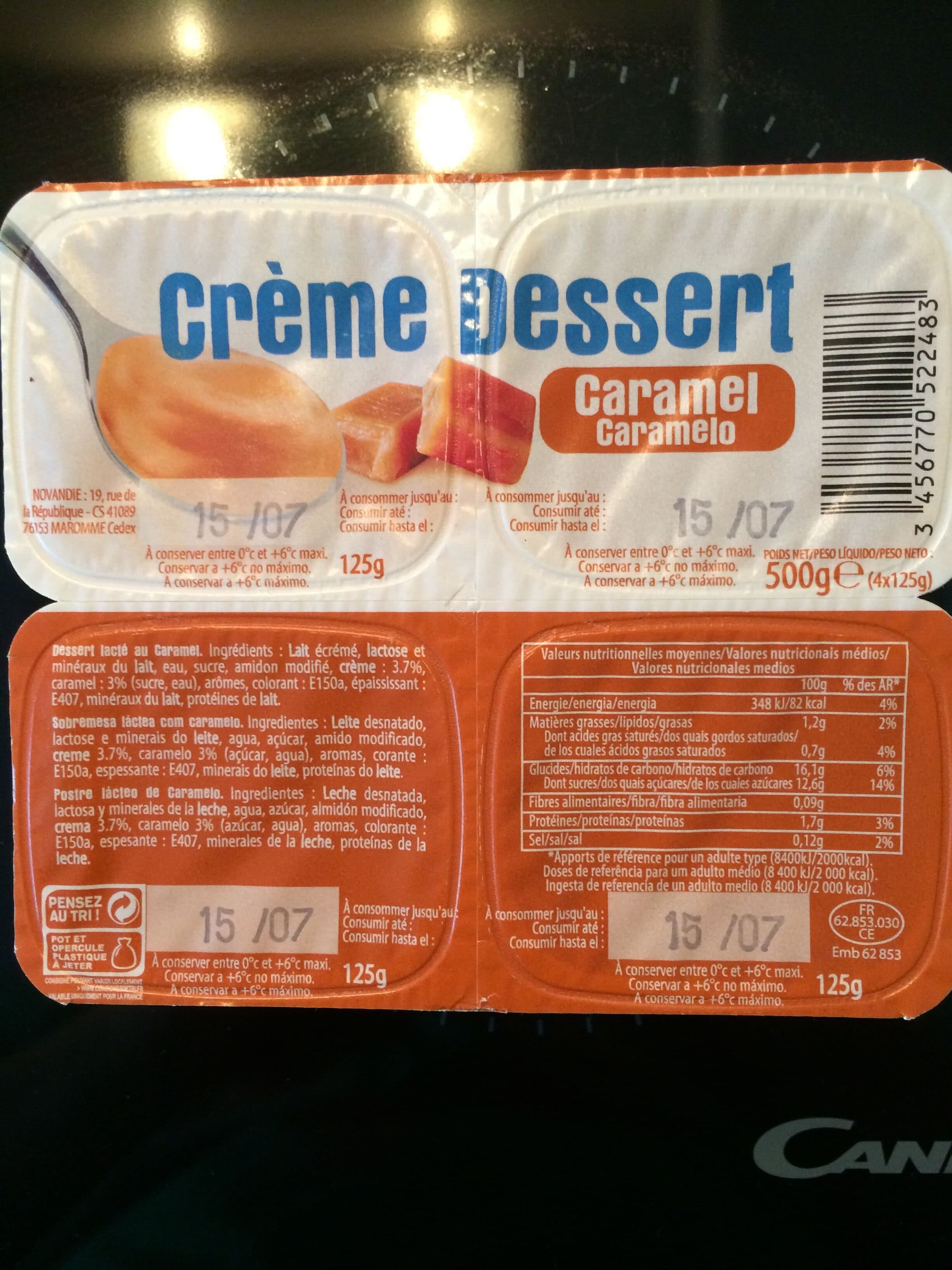 Novandie Crème dessert Caramel packshot