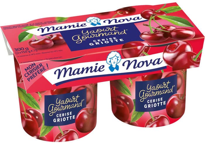 Mamie Nova Yaourt Le Gourmand Cerise griotte 2x150g packshot