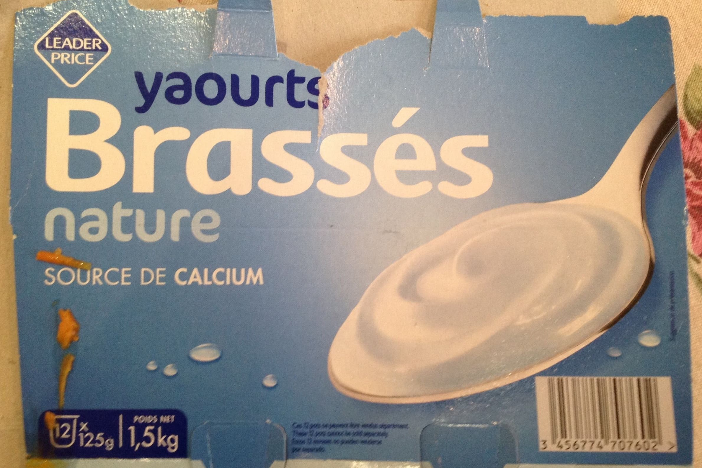 Leader Price Yaourts Brassés Nature packshot