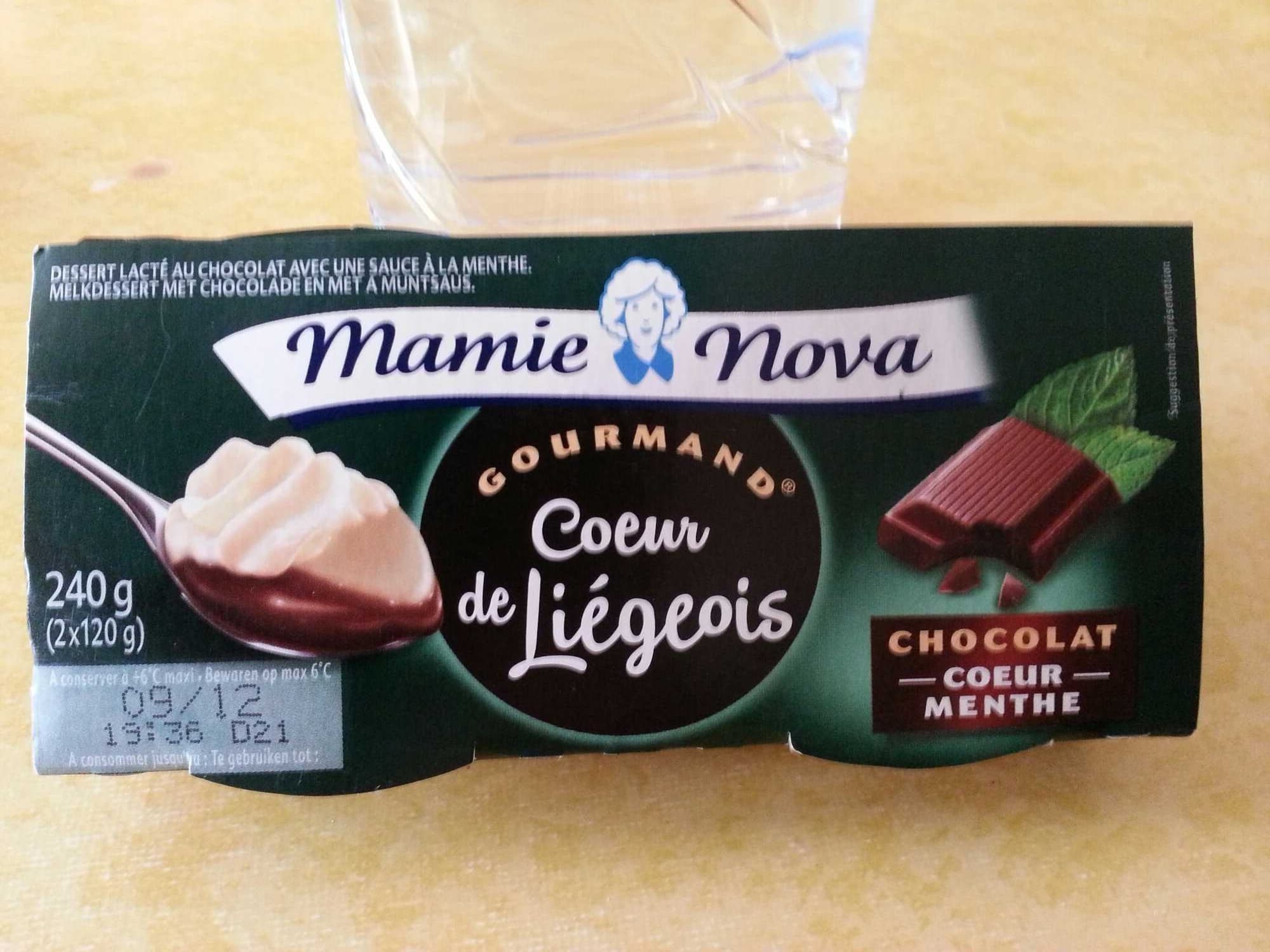 Mamie Nova Coeur liégeois chocolat coeur menthe packshot