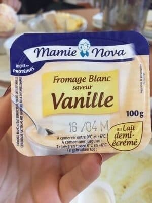 Mamie Nova Fromage Blanc 6,1 % 100 G Vanille Lait Demi écrémé packshot