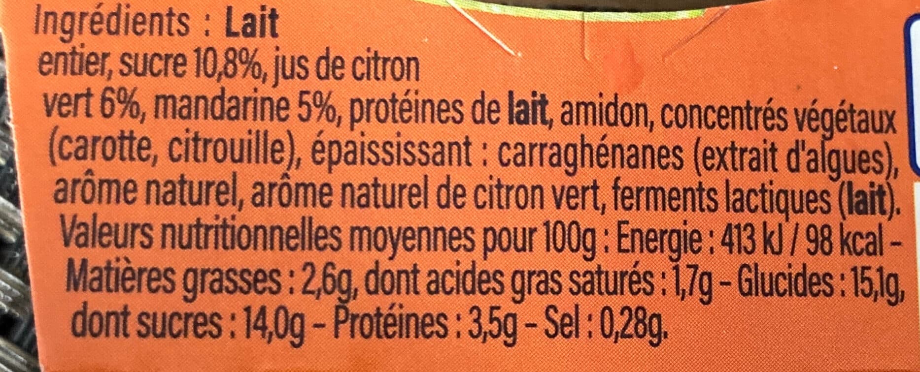 Mamie Nova Le yaourt gourmand mandarine citron vert packshot
