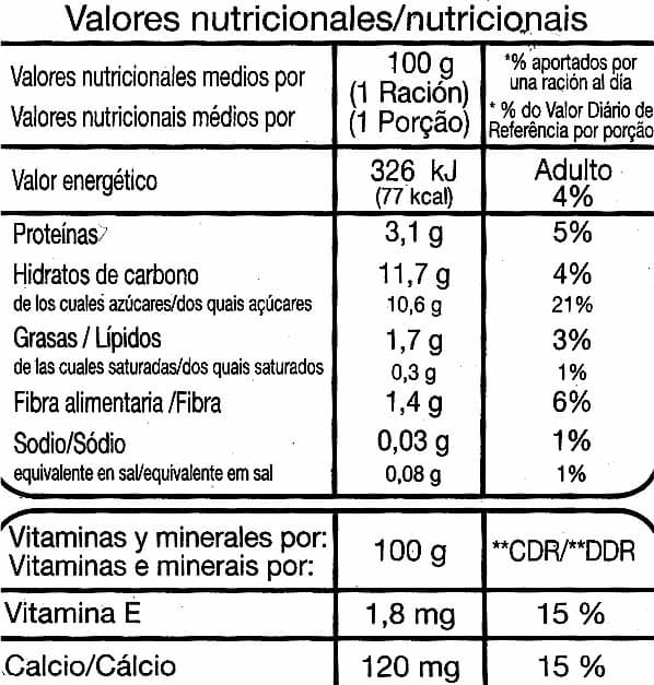 Auchan Postre de soja con frutas del bosque packshot