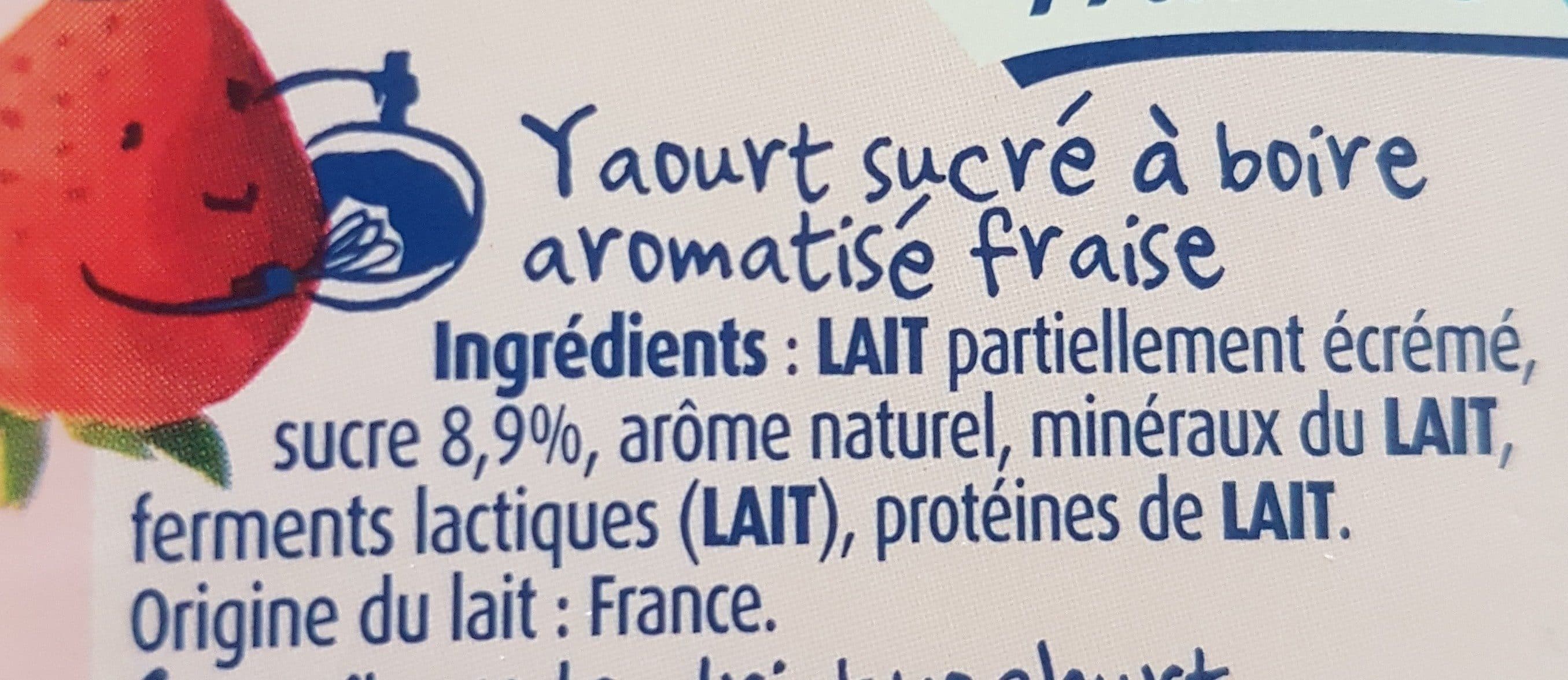 Mamie Nova Yaourt à Boire à La Fraise packshot