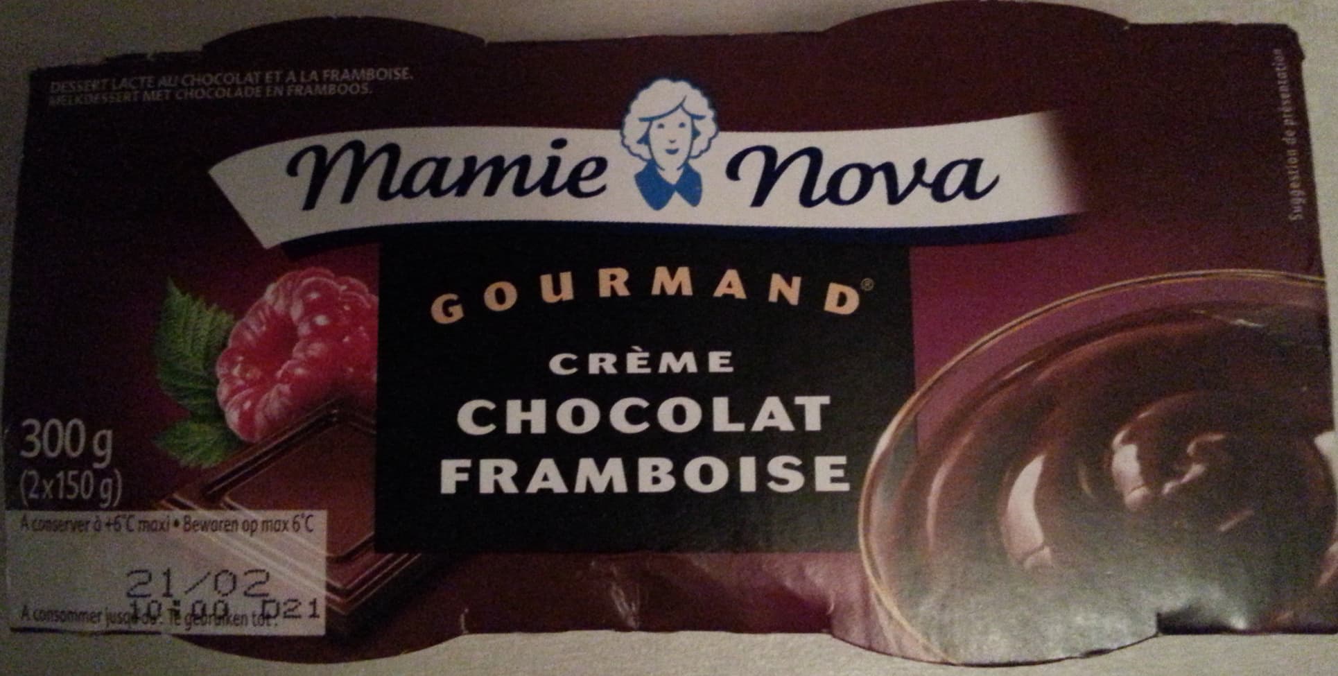 Mamie Nova Gourmand crème Chocolat Framboise packshot