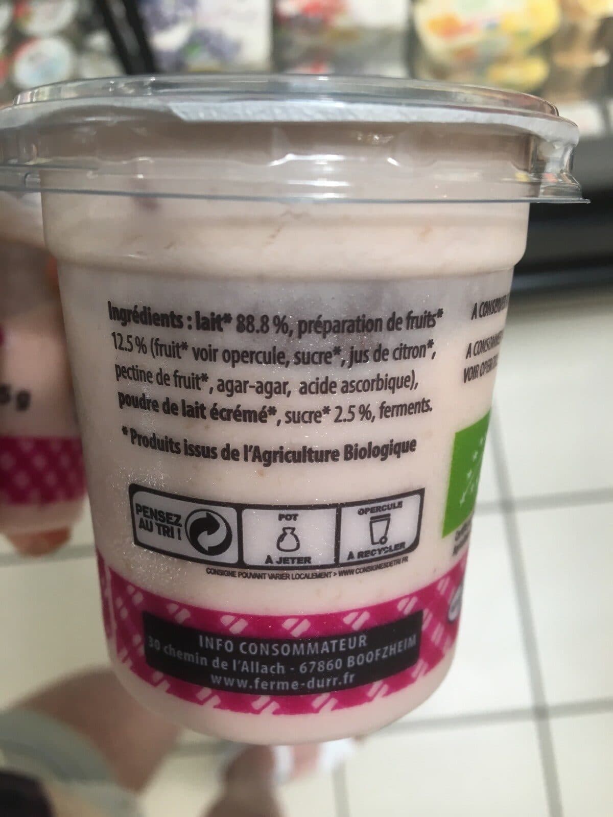 Ferme Durr Yaourt bio packshot