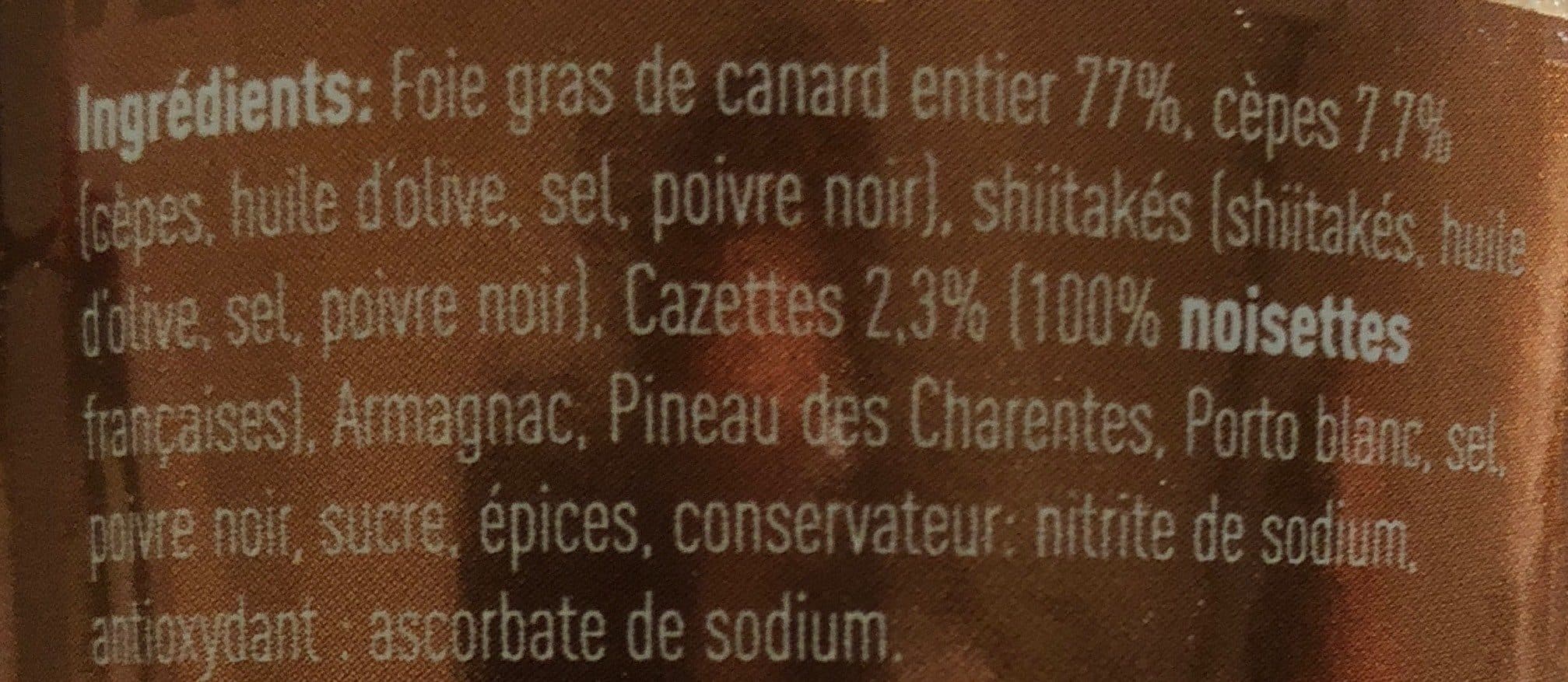 Fauchon Spécialité de foie gras de canard aux cèpes et aux cazettes packshot