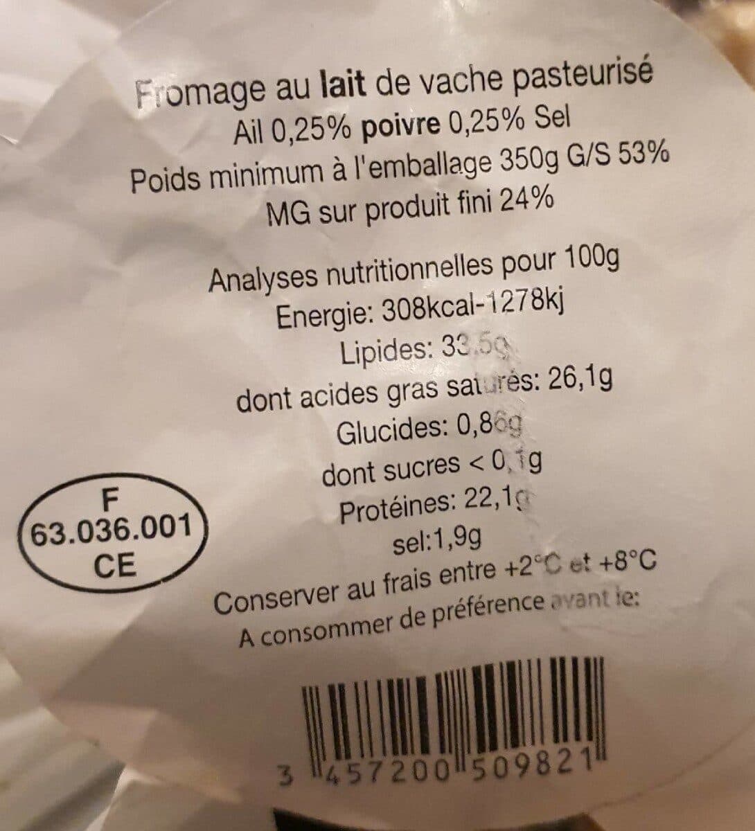 Open Food Facts Gaperon d'Auvergne packshot