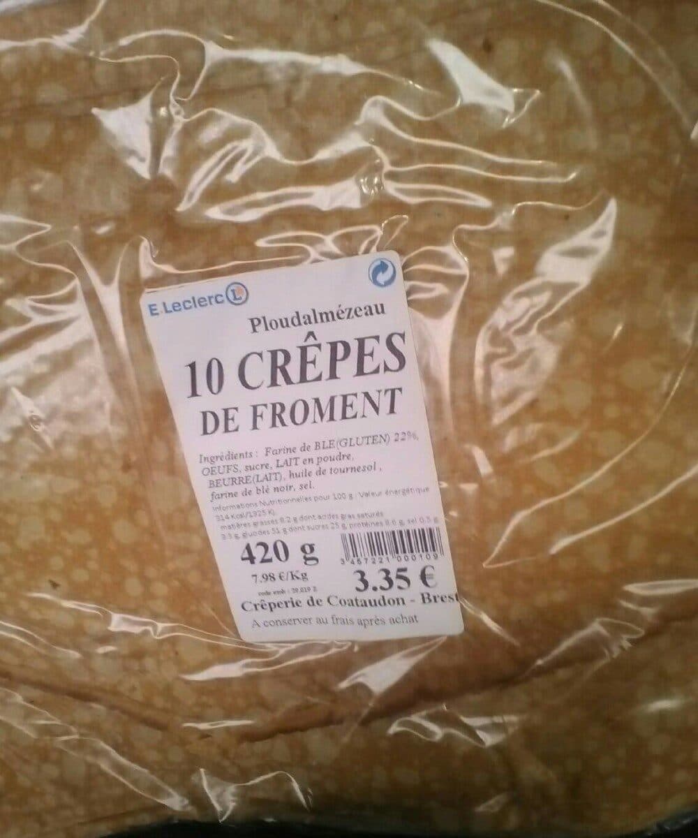 Intermarché 10 crêpes de froment packshot