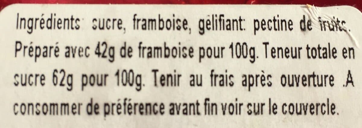 Super Aravis La Clusaz Confiture de Framboise épépinée packshot