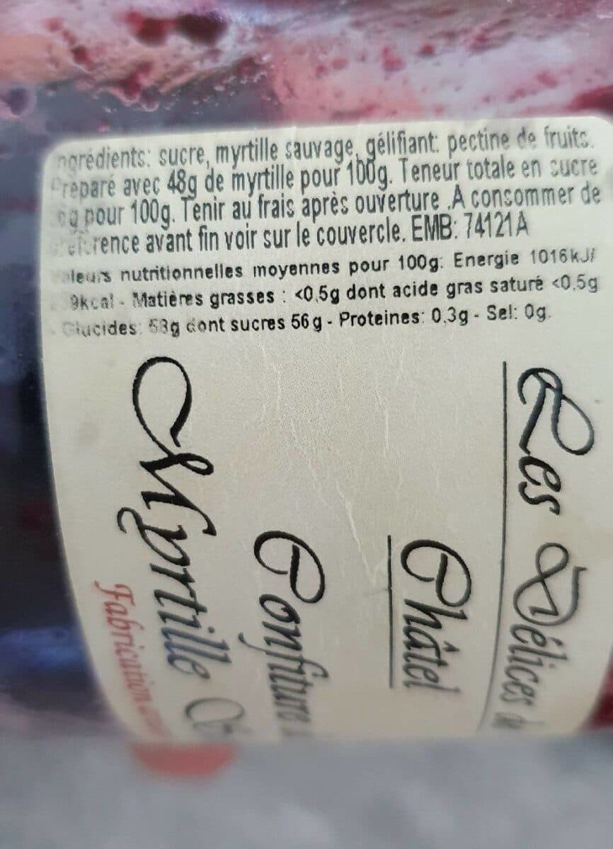 Open Food Facts Confiture de Myrtille sauvage packshot