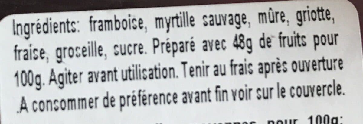 Fruisalp Coulis de 6 Fruits Rouges packshot
