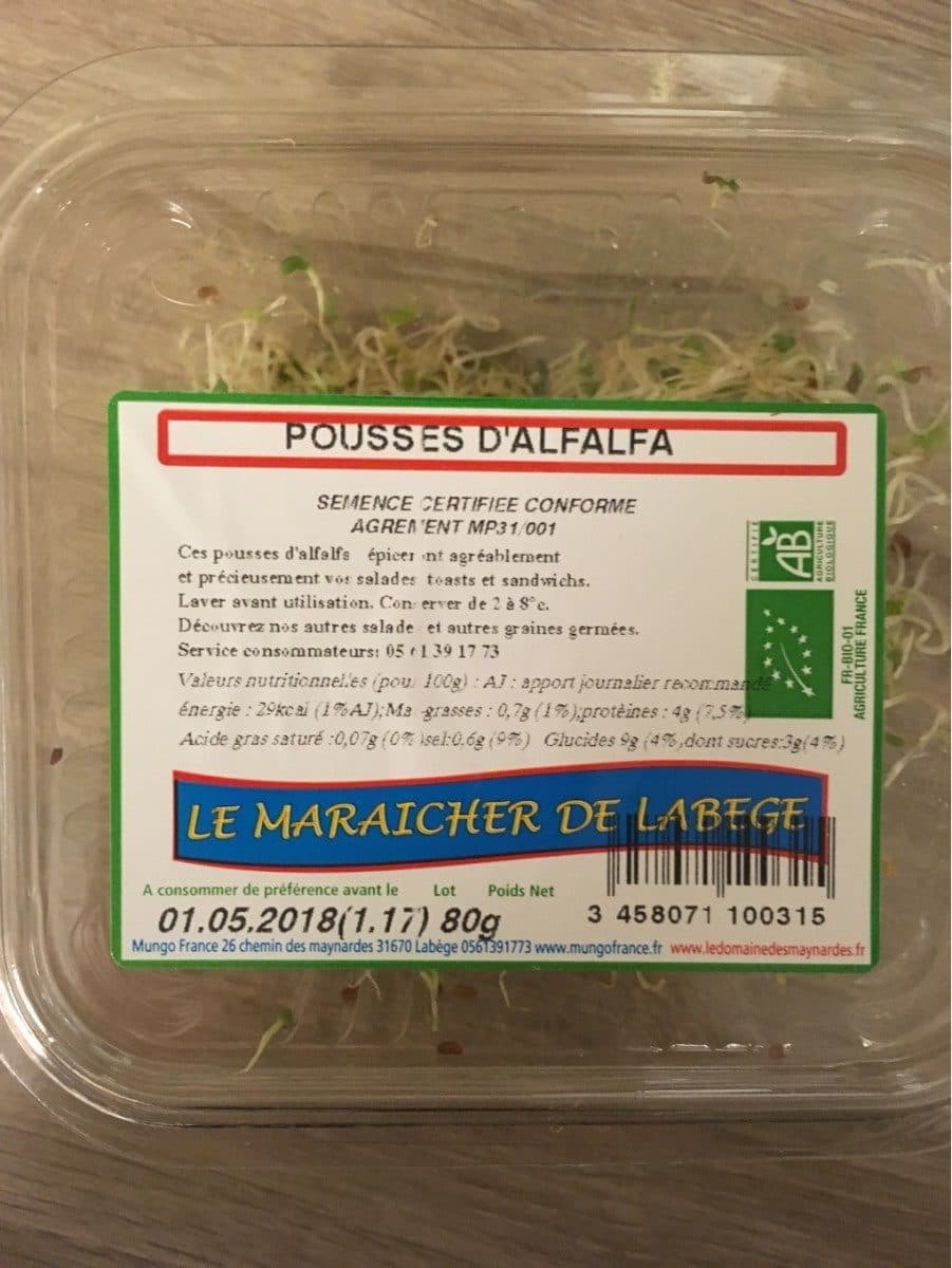 Open Food Facts Pousses D'Alfalfa packshot