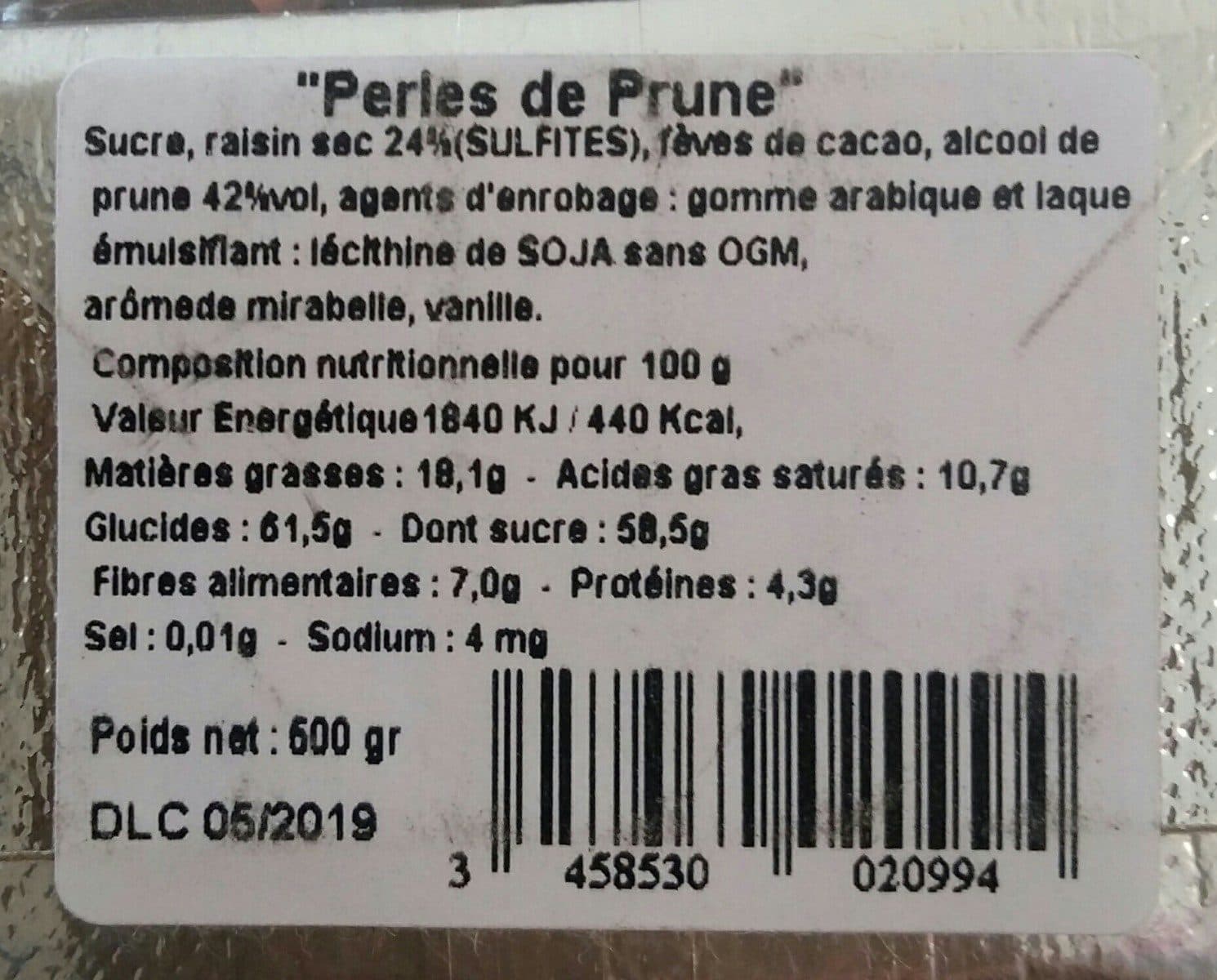 Open Food Facts Perles de Prunes packshot