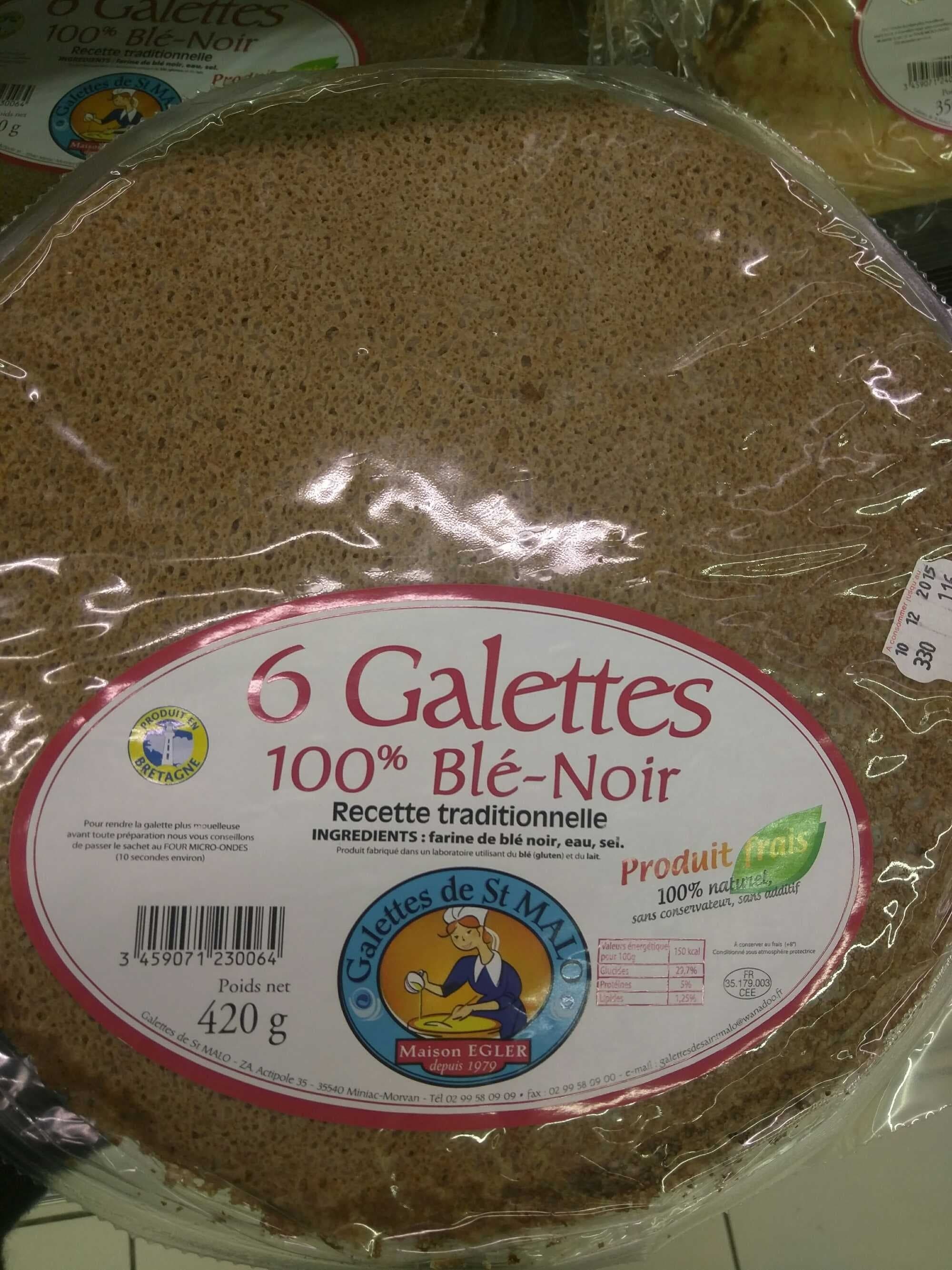 Galettes de St Malo Galettes 100% Blé-Noir packshot