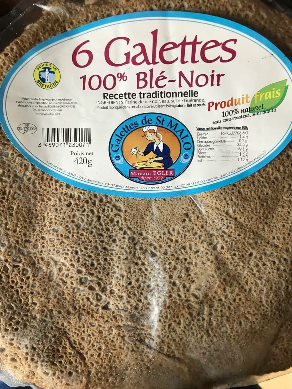 Galettes De st malo Galette Ble Noir packshot