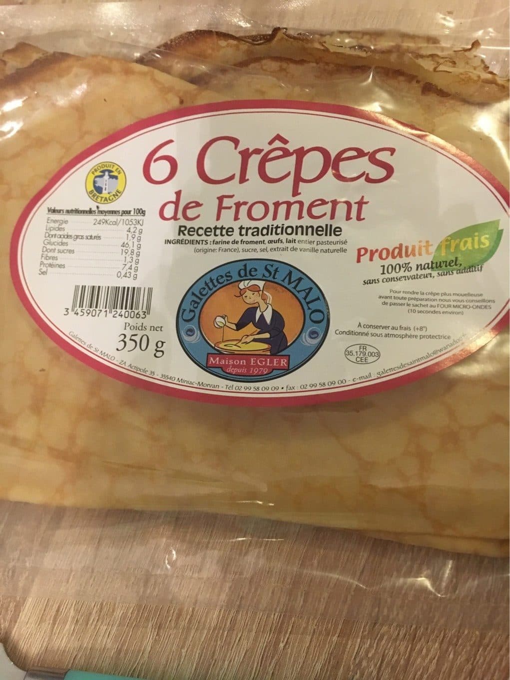 Galettes De St Malo Sachet de crêpes de froment packshot
